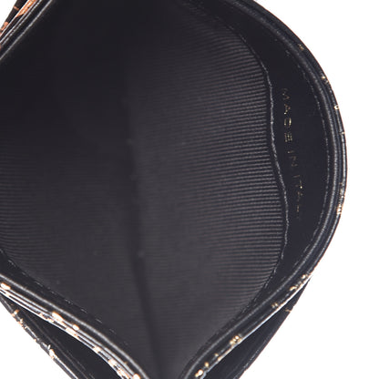 Chanel Calfskin Crocodile Embossed Graffiti 2.55 Cocodile Reissue Card Holder Black Gold 5 of 9