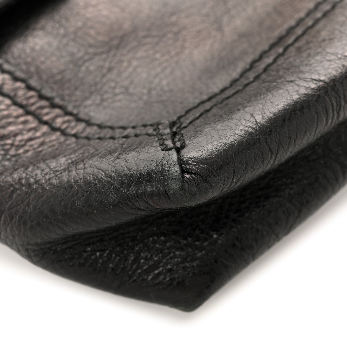 Vitello Acqua Maxi Baguette Bag Black