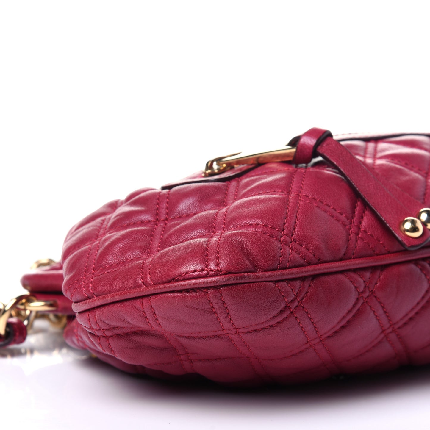 Calfskin Quilted Little Stam Pink