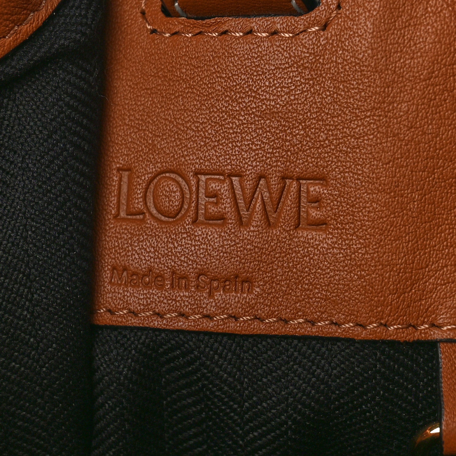Loewe Calfskin Denim Small Hammock Shoulder Bag Blue Tan 6 of 12
