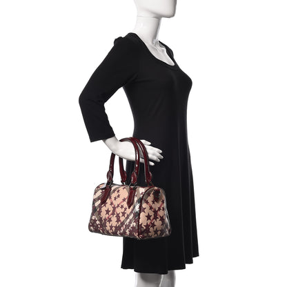 Burberry Patent Supernova Check Stars Small Chester Bowling Bag Berry Red 2 of 9