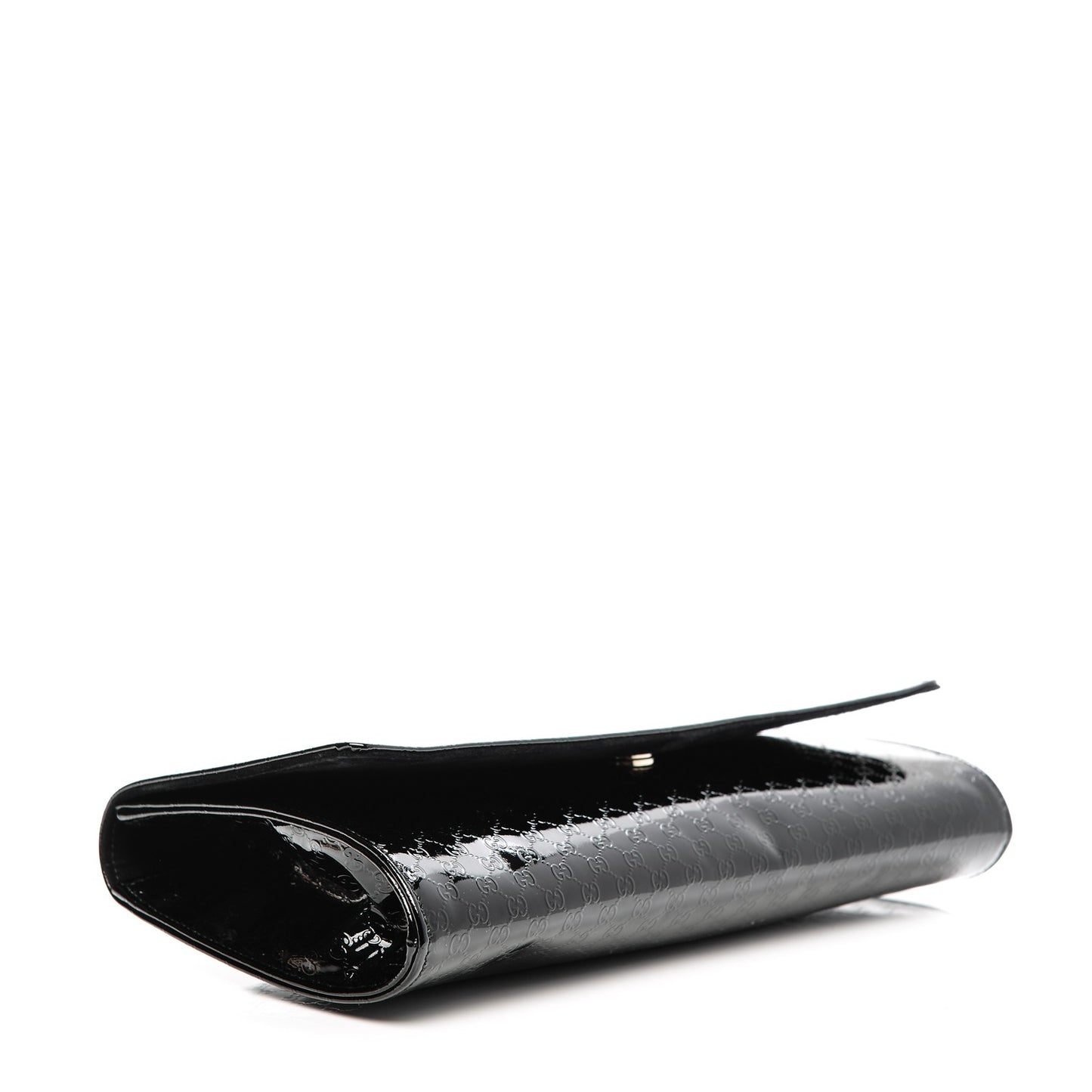 Patent Microguccissima Medium Broadway Clutch Black