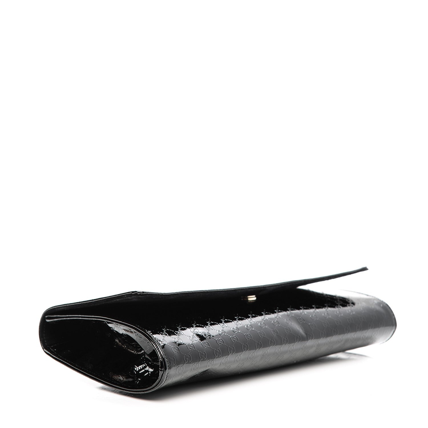 Gucci Patent Microguccissima Medium Broadway Clutch Black 4 of 7