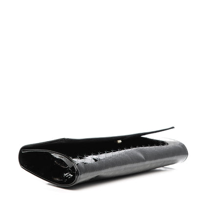 Gucci Patent Microguccissima Medium Broadway Clutch Black 4 of 7