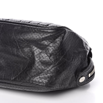 Chanel Calfskin Perforated 50's Satchel Black 10 of 12