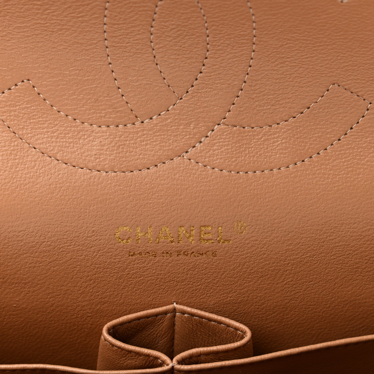 Chanel Lambskin Quilted Jumbo Double Flap Dark Beige 5 of 8