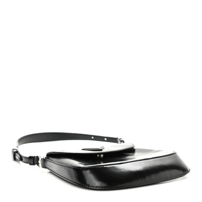 Prada Spazzolato Mini Cleo Flap Adjustable Strap Shoulder Bag Black 4 of 9