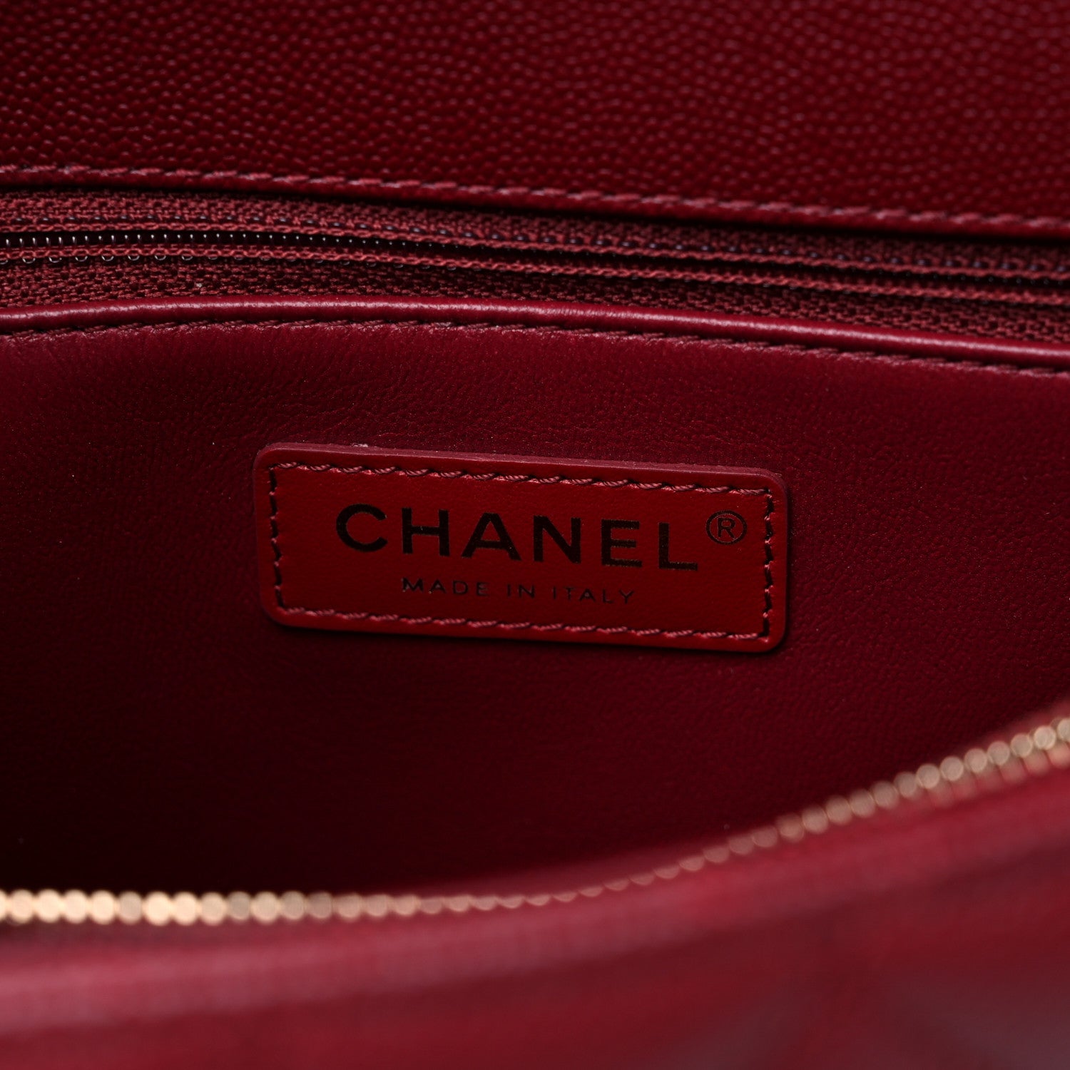 Chanel Caviar Lizard Embossed Quilted Small Coco Handle Flap Burgundy 6 of 9