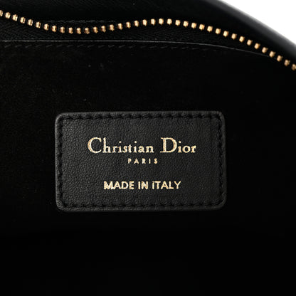 Christian Dior Calfskin Embossed Logo Zip Clutch Black 6 of 7