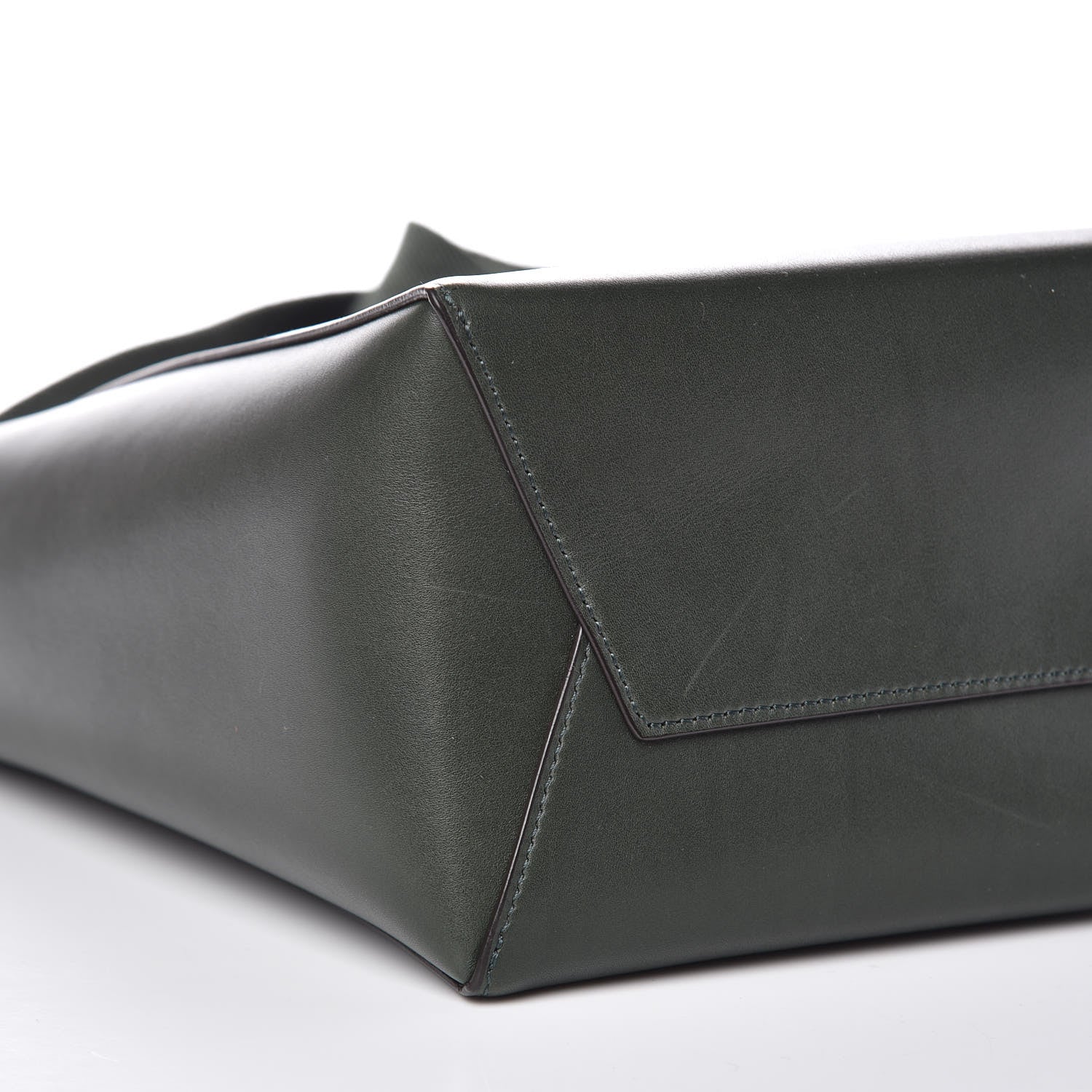 Celine Smooth Calfskin Small Sangle Bucket Bag Bottle Green 7 of 8