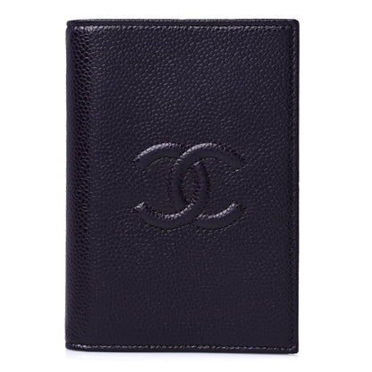 Chanel Caviar Timeless Passport Holder Dark Purple 1 of 9