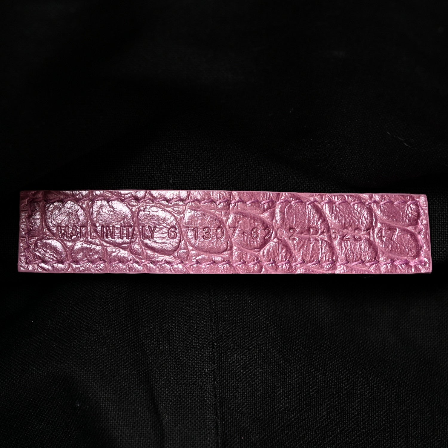 Balenciaga Metallic Extra Supple Calfskin Crystal Crocodile Embossed Small Le Cagole Shoulder Bag Pink 7 of 12