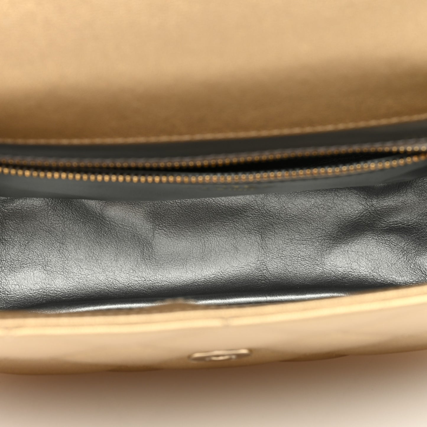 Metallic Lambskin Quilted Timeless CC Flap Gold