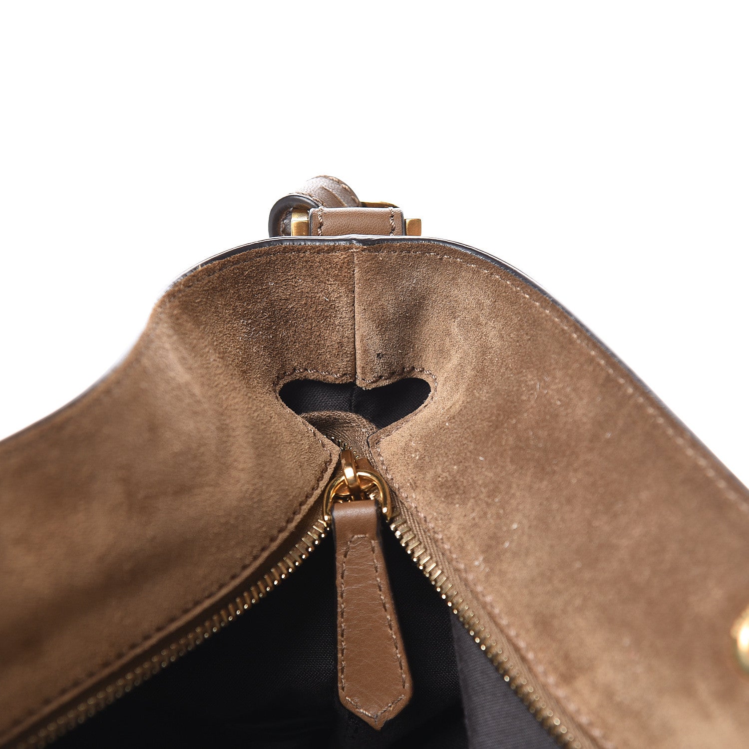 Fendi Pequin Vitello Shoulder Tote Tobacco Foresta 8 of 11