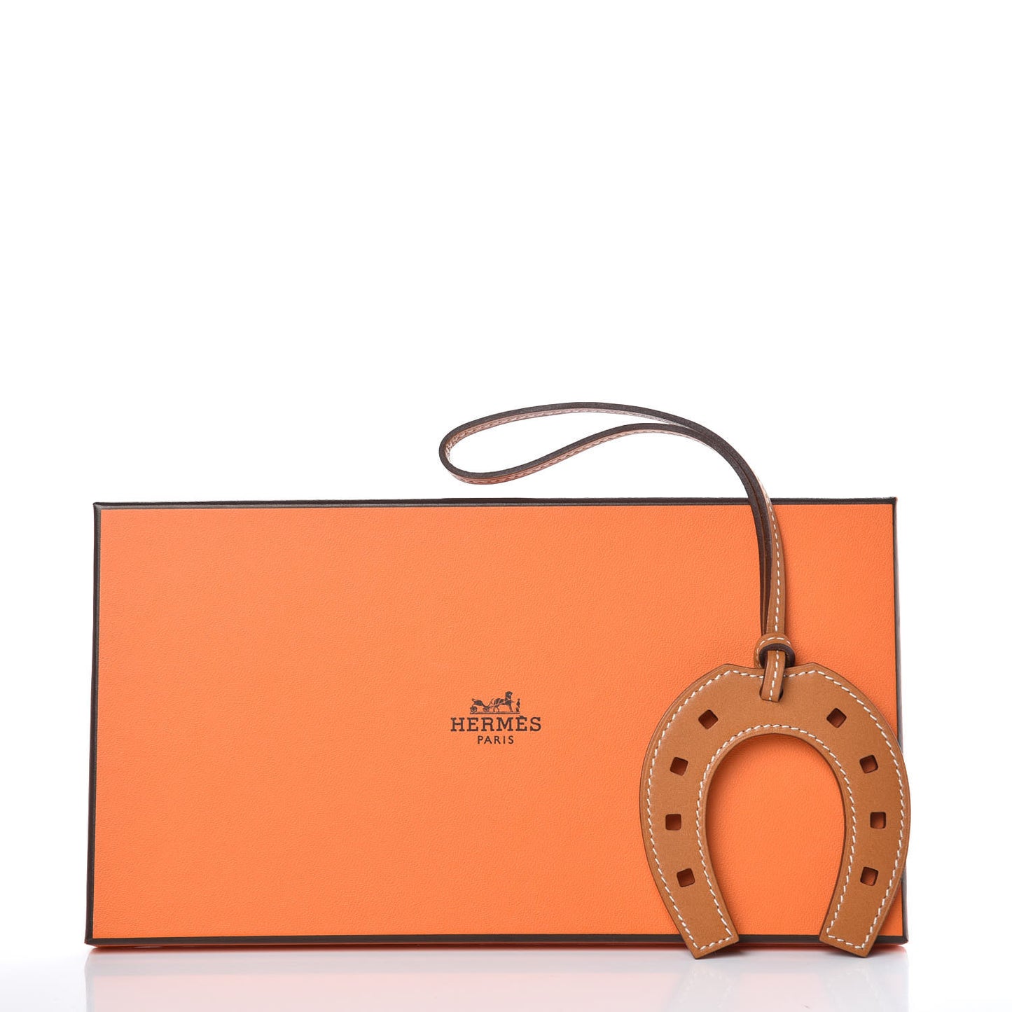 Barenia Paddock Horseshoe Bag Charm Fauve