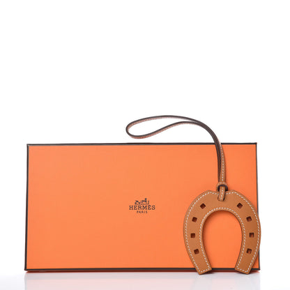 Hermes Barenia Paddock Horseshoe Bag Charm Fauve 4 of 4