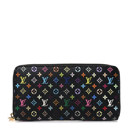 Louis Vuitton Monogram Multicolor Zippy Wallet Black Violet 1 of 8