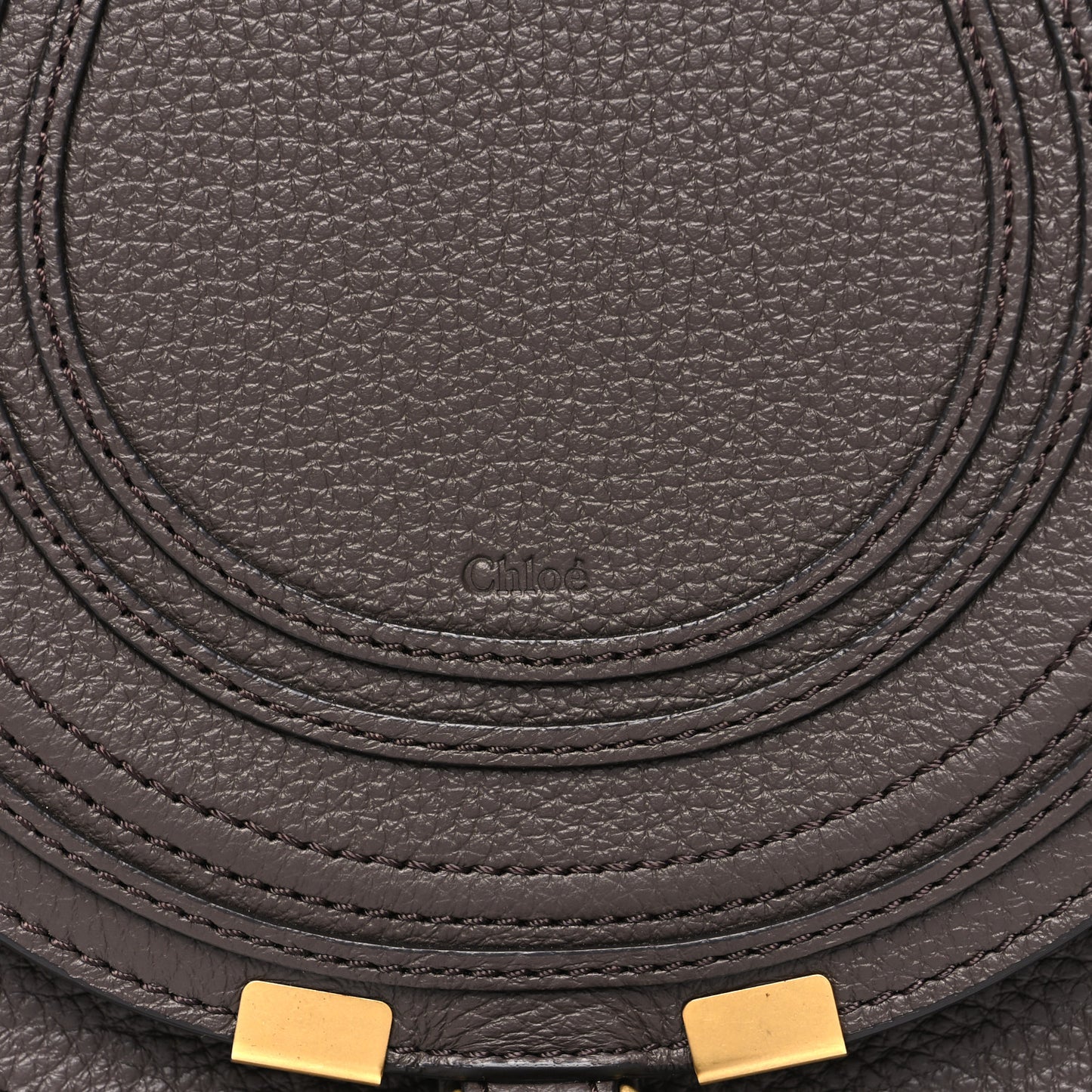 Grained Calfskin Small Marcie Saddle Bag Bold Brown
