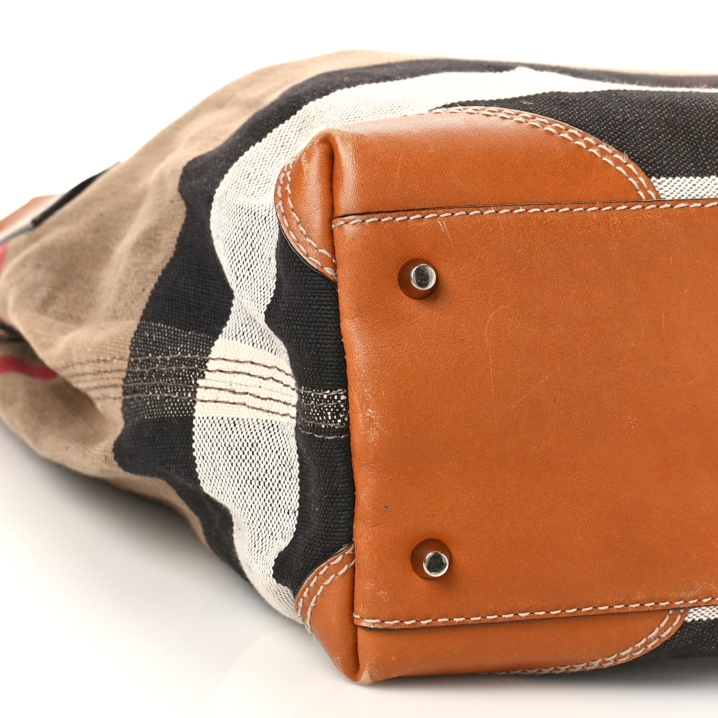 Canvas Mega Check Medium Ashby Hobo Saddle Brown