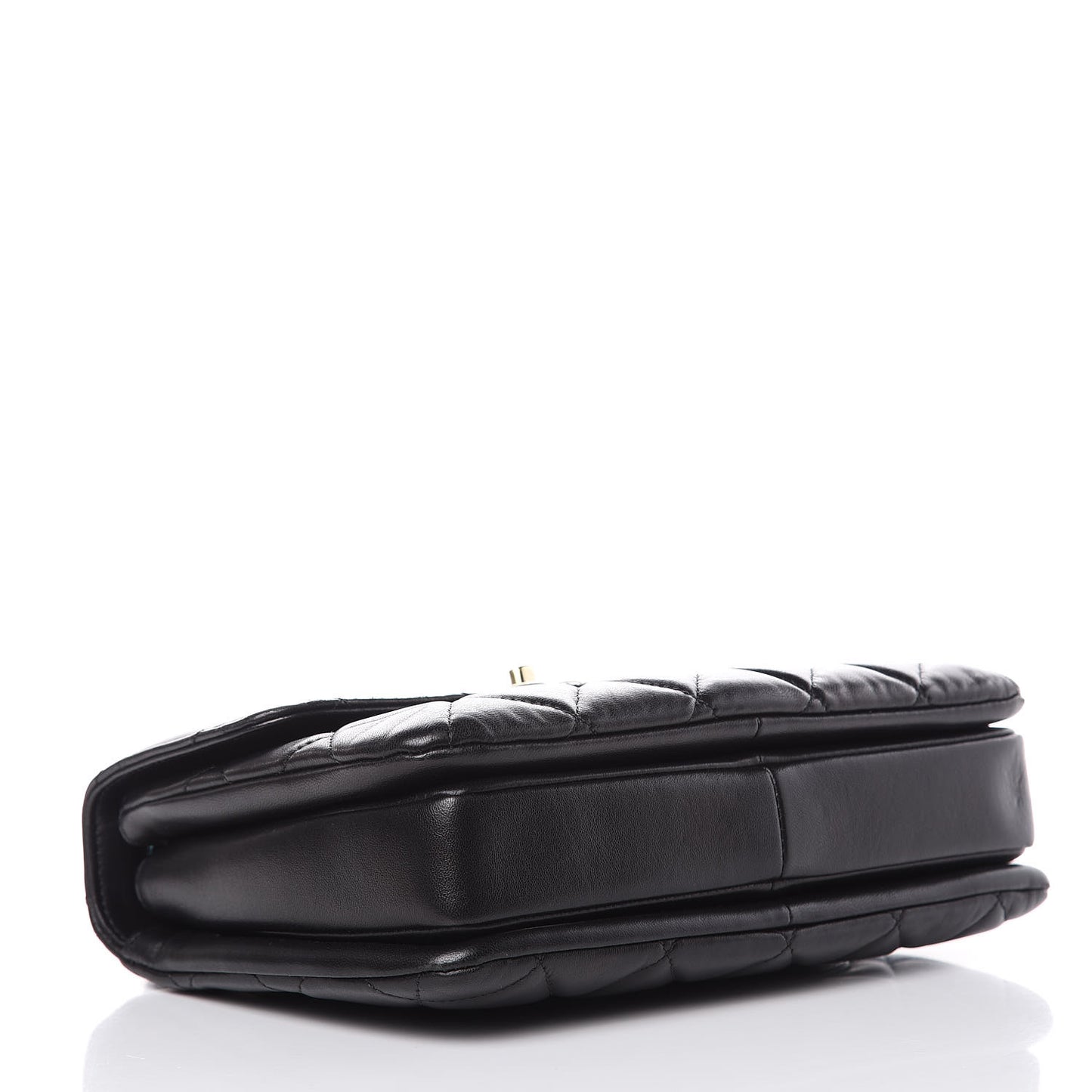 Lambskin Quilted Small Trendy CC Dual Handle Flap Bag Black