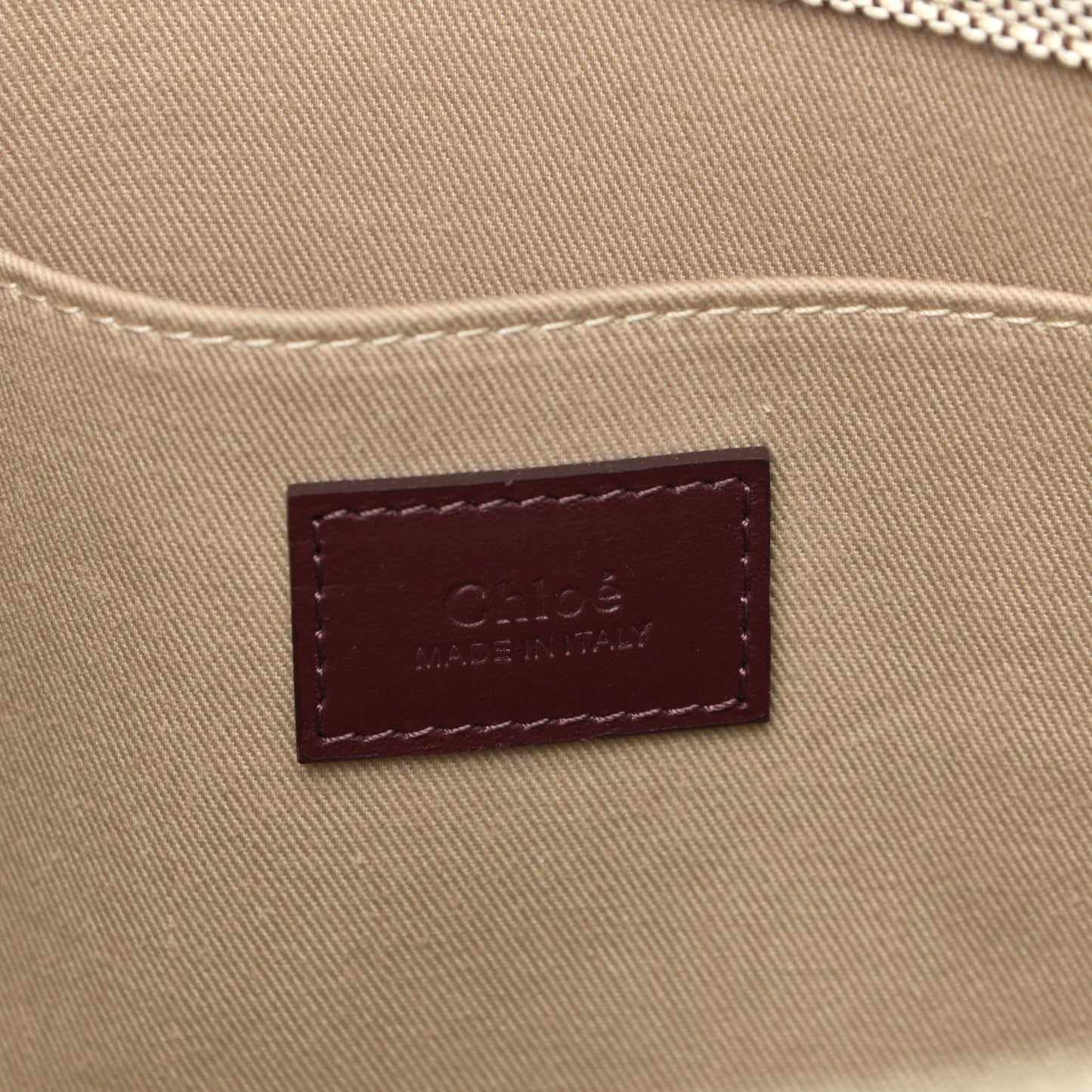 Cotton Calfskin Medium Woody Ribbon Tote Burgundy