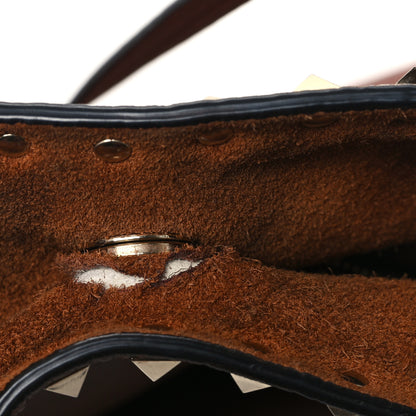 Valentino Garavani Grained Calfskin Rockstud Shoulder Tote Bright Cognac 11 of 12