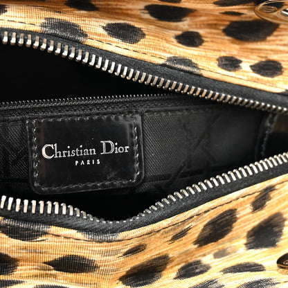 Christian Dior Canvas Leopard Print Medium Lady Dior 6 of 10