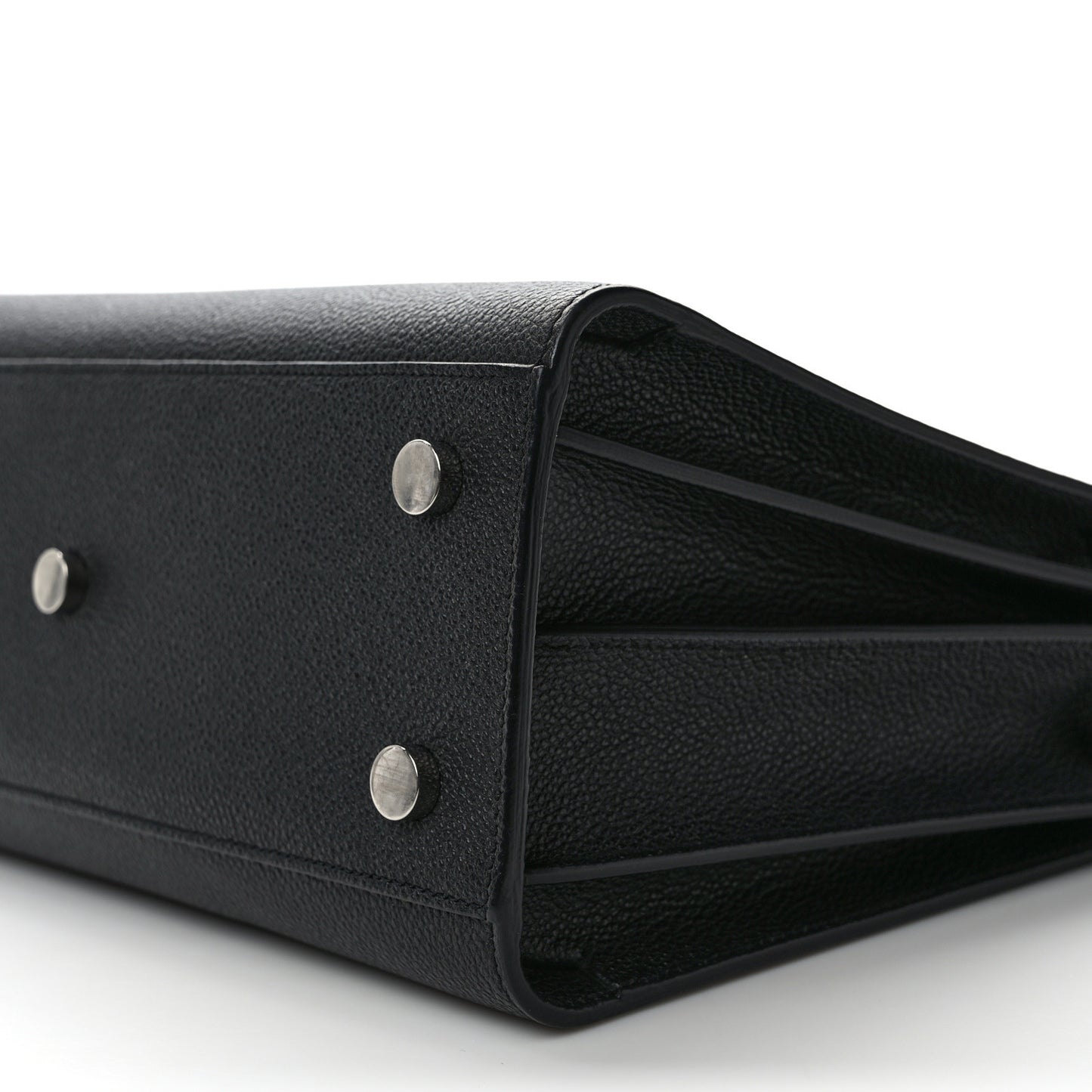 Grained Calfskin Baby Sac De Jour Black
