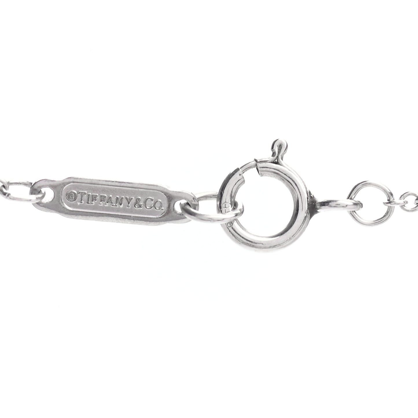 Platinum Diamond Round Lock Pendant Necklace