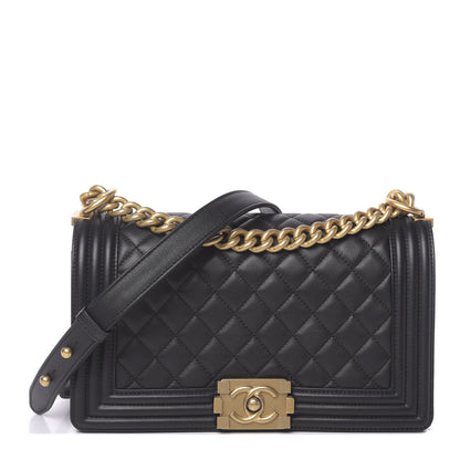 Chanel Calfskin Quilted Medium Boy Flap Black 1 of 11