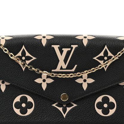 Louis Vuitton Empreinte Monogram Giant Felicie Pochette Black Beige 9 of 12