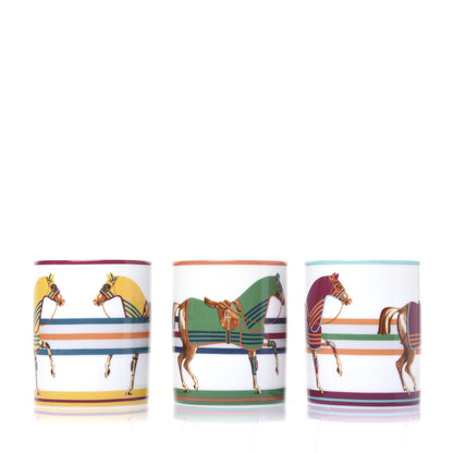 Hermes Porcelain Cheval A La Couverture Mug Set of 3 4 of 14