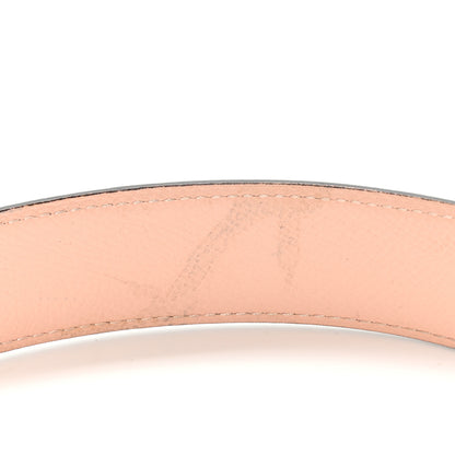 Hermes Epsom Swift 32mm Guilloche H Belt 90 Bleu Ocean Rose Eglantine 7 of 8