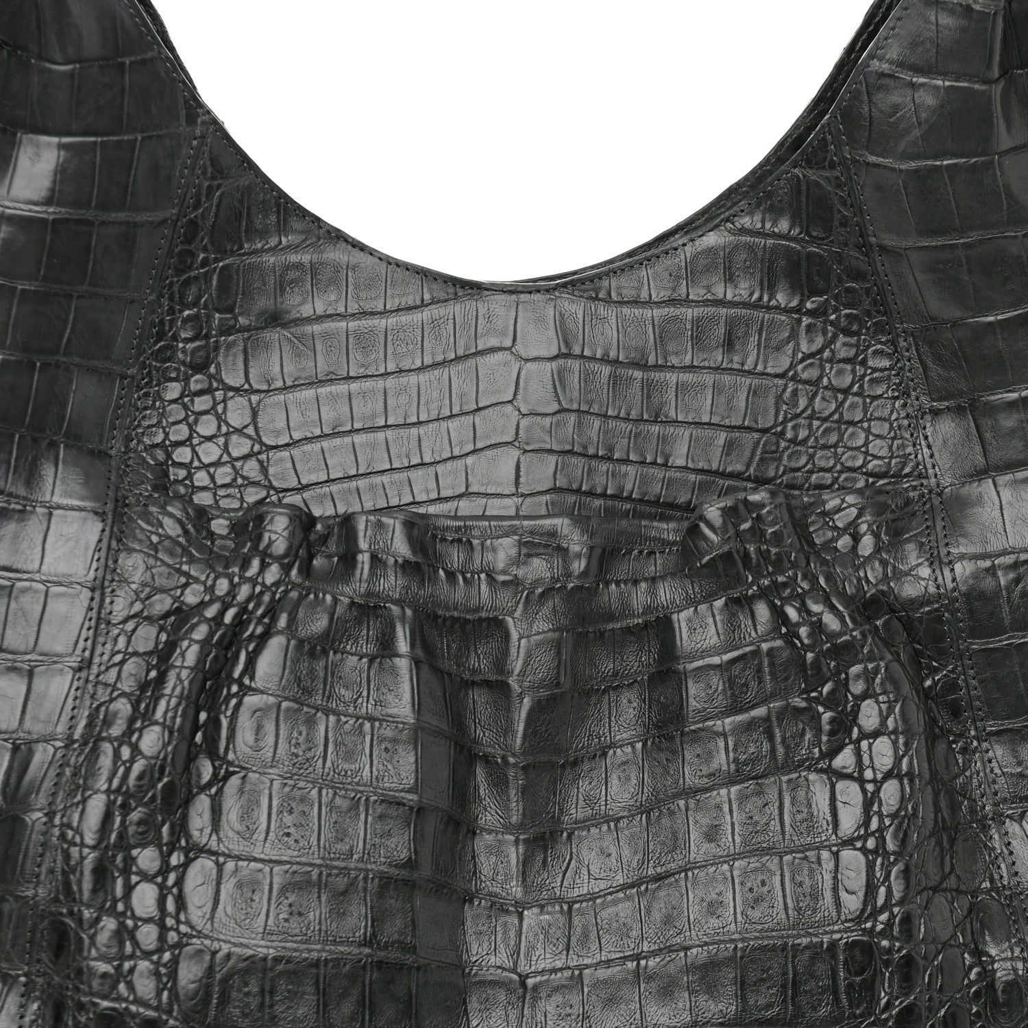 Nancy Gonzalez Crocodile Hobo Black 7 of 9