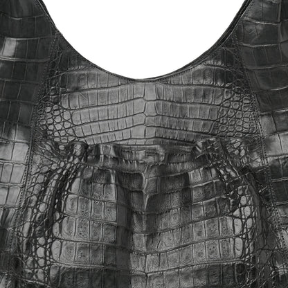 Nancy Gonzalez Crocodile Hobo Black 7 of 9