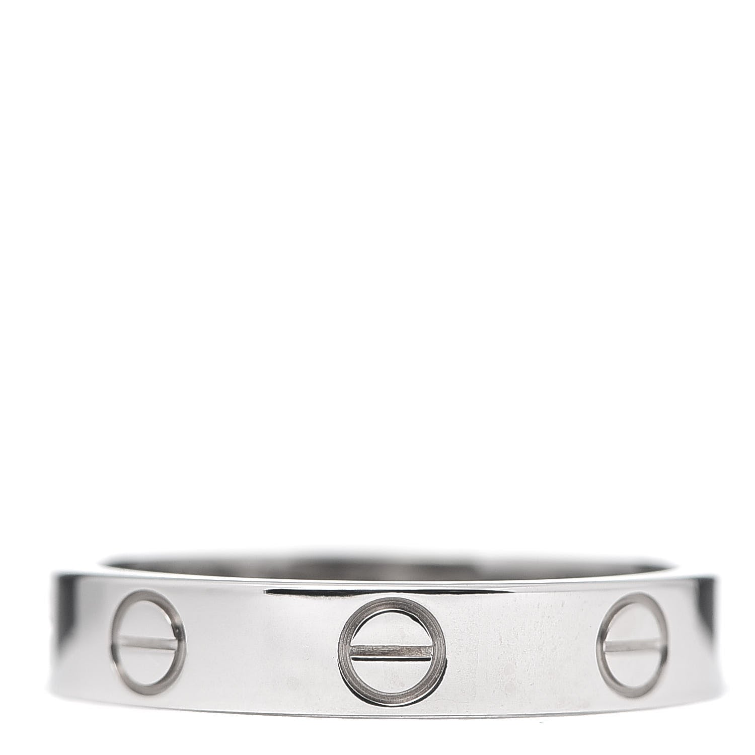 Cartier 18K White Gold 3.5mm LOVE Wedding Band Ring 51 5.75 1 of 5
