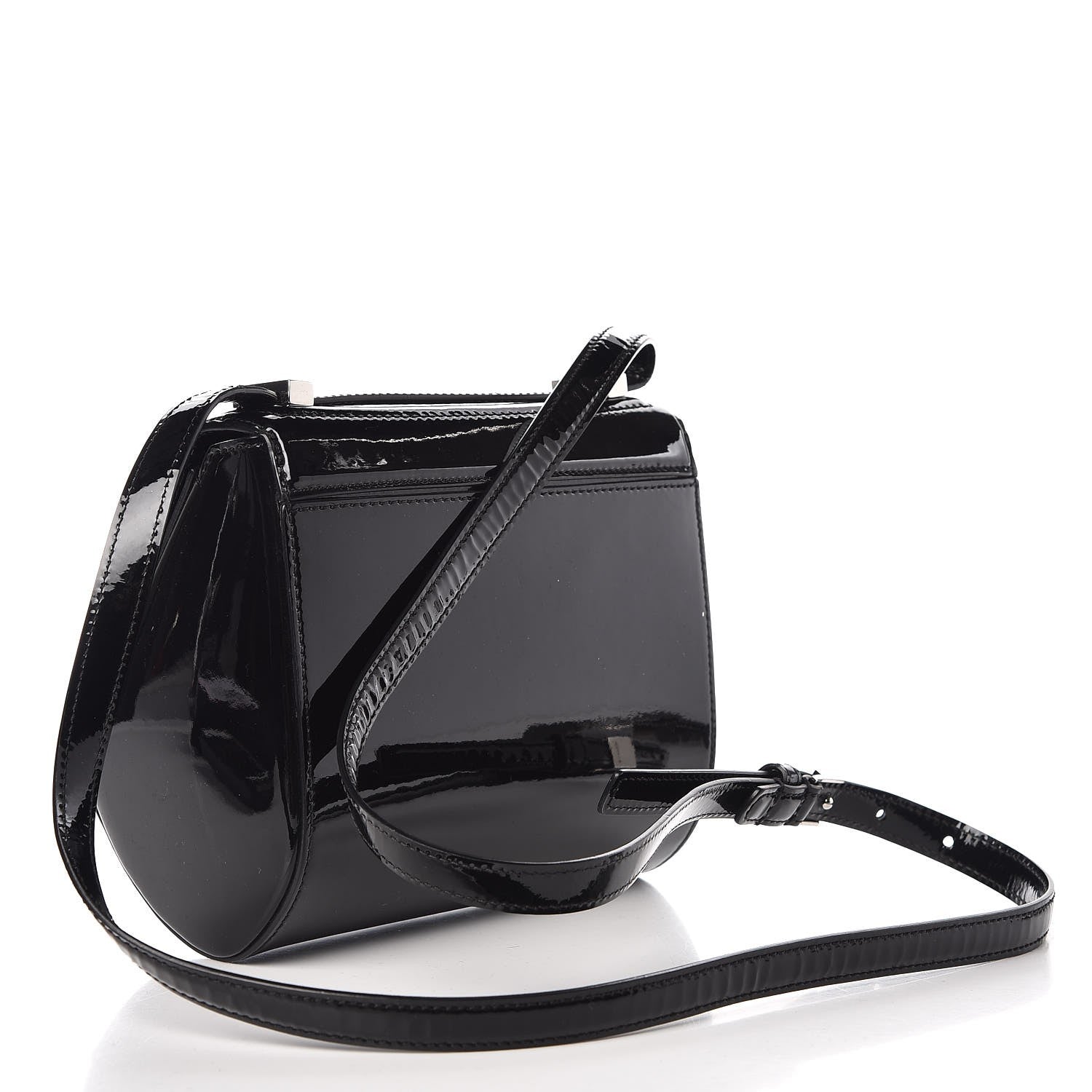 Givenchy Patent Calfskin Mini Pandora Box Crossbody Bag Black 3 of 7