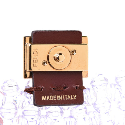 Fendi Enamel Vitello King Beaded Pico Baguette Charm Anemone 6 of 7