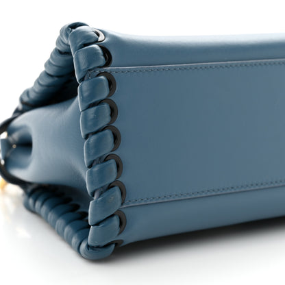 Fendi Nappa Lace Up Mini Peekaboo Iconic Satchel Cobalto 9 of 11