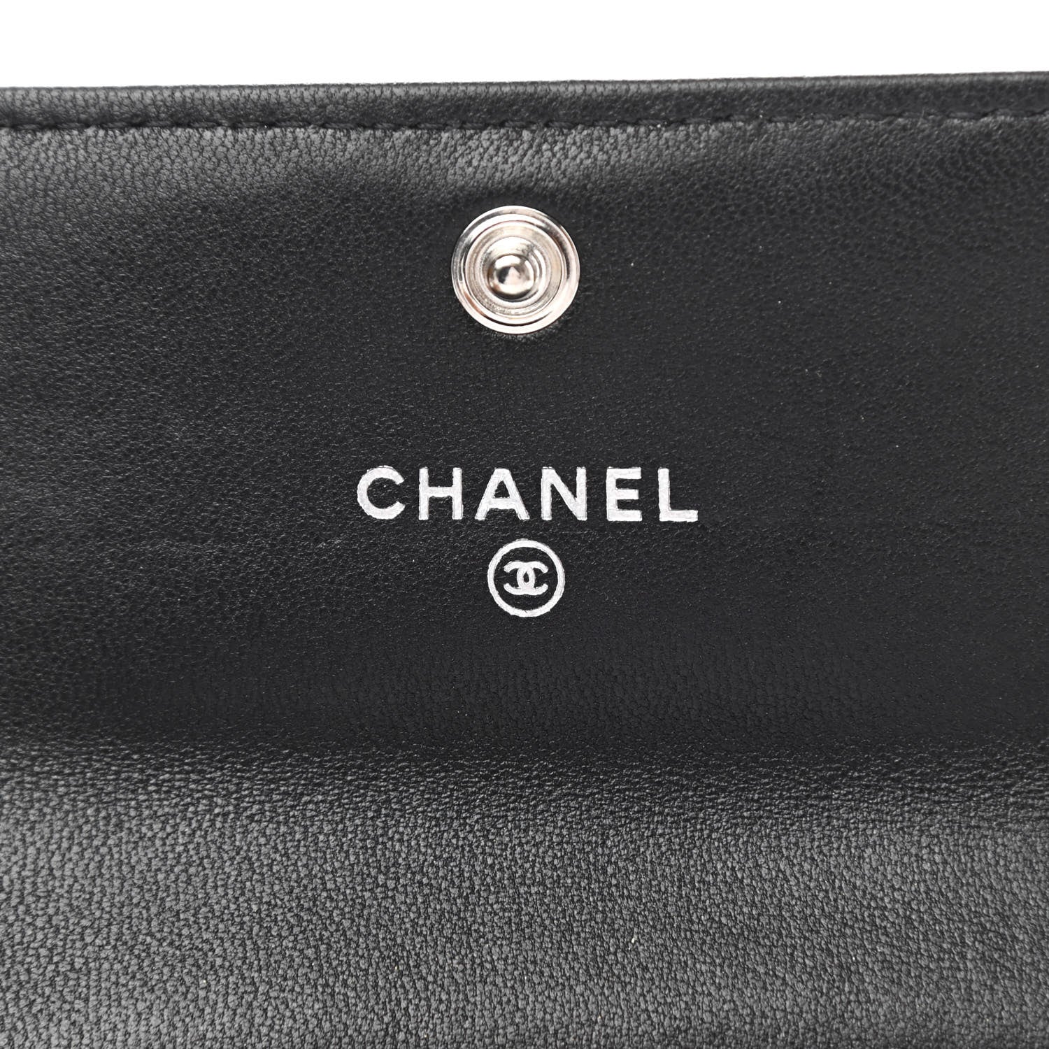 Chanel Lambskin Quilted Boy Flap Card Holder Black 6 of 9