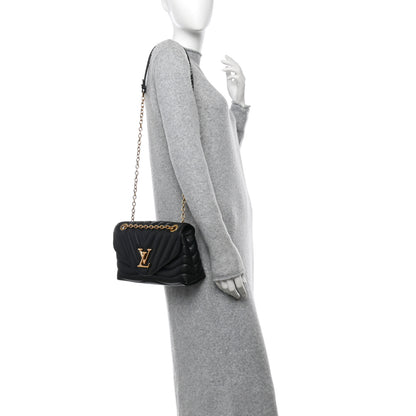 Louis Vuitton Calfskin LV New Wave Chain Bag Black 2 of 10