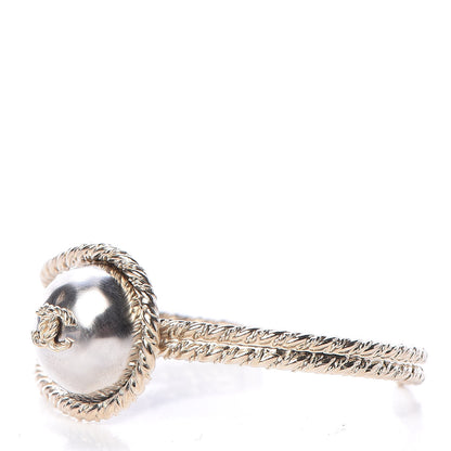 Chanel Pearl CC Cuff Gold 3 of 5