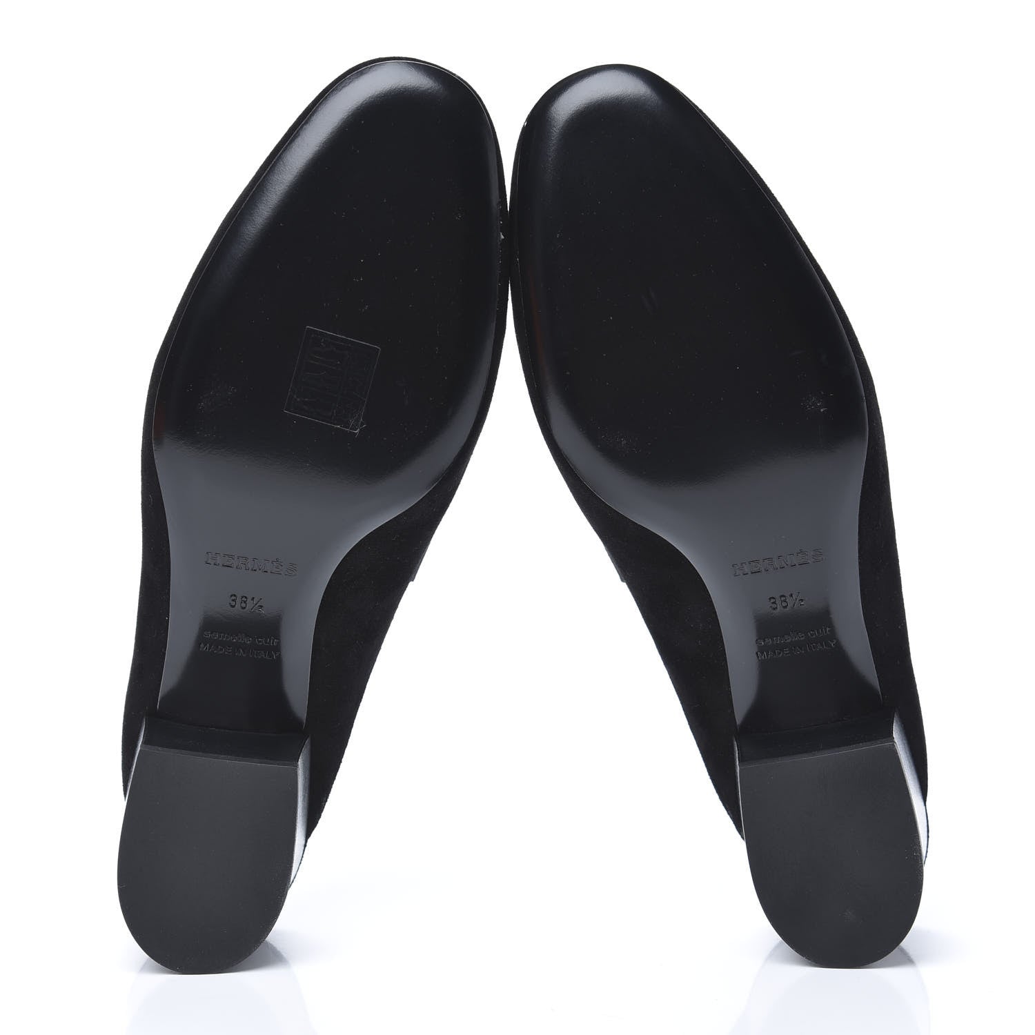 Hermes Suede Goatskin Paradis Mule 38.5 Black 5 of 9