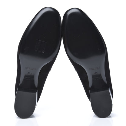 Hermes Suede Goatskin Paradis Mule 38.5 Black 5 of 9
