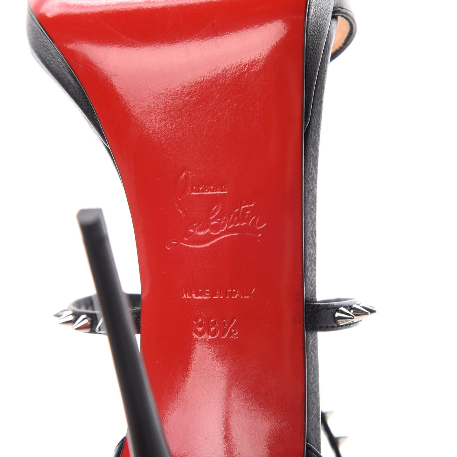 Christian Louboutin Kid Choca Lux 120 Sandals 38.5 Black 8 of 9
