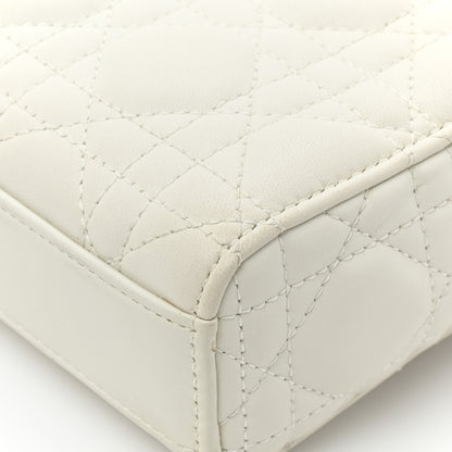 Christian Dior Lambskin Cannage Medium Lady D-Joy White 16 of 20