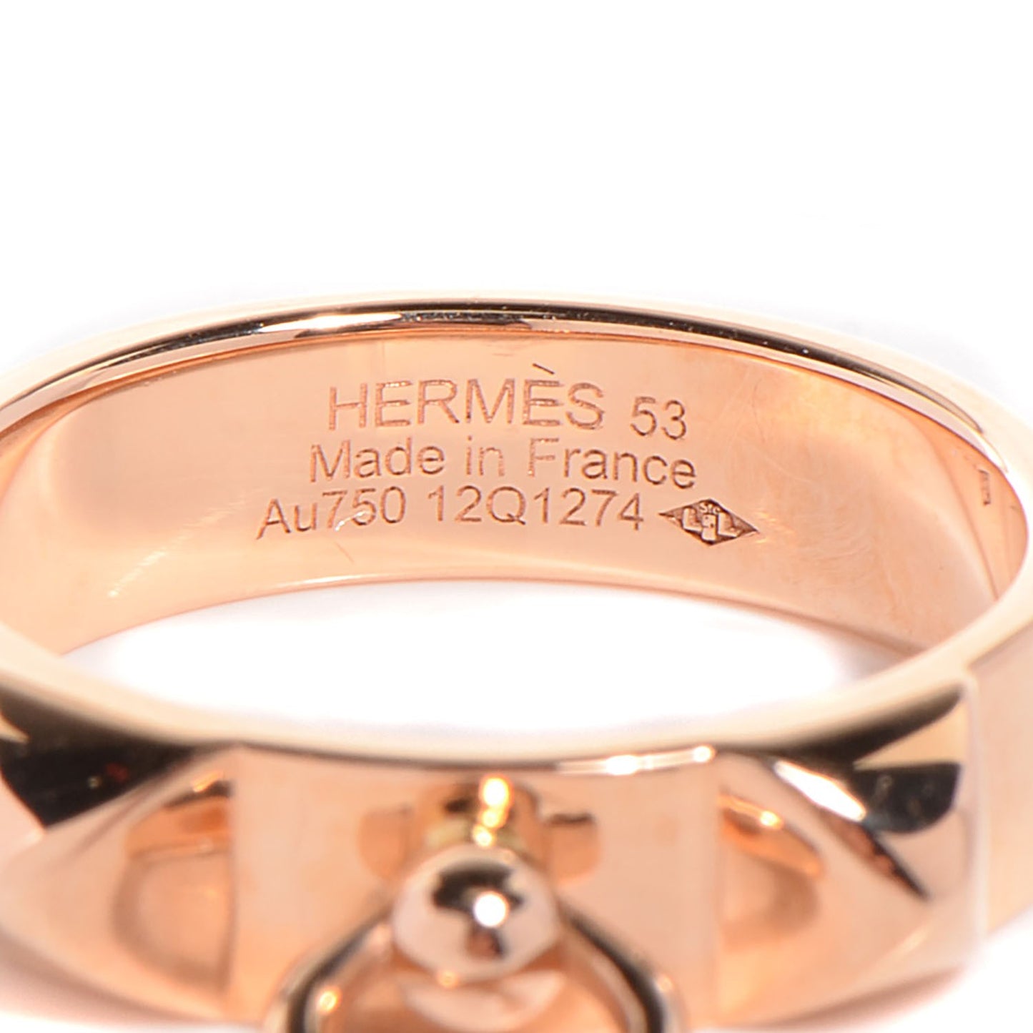 18K Rose Gold PM Collier De Chien Ring 53 6.25