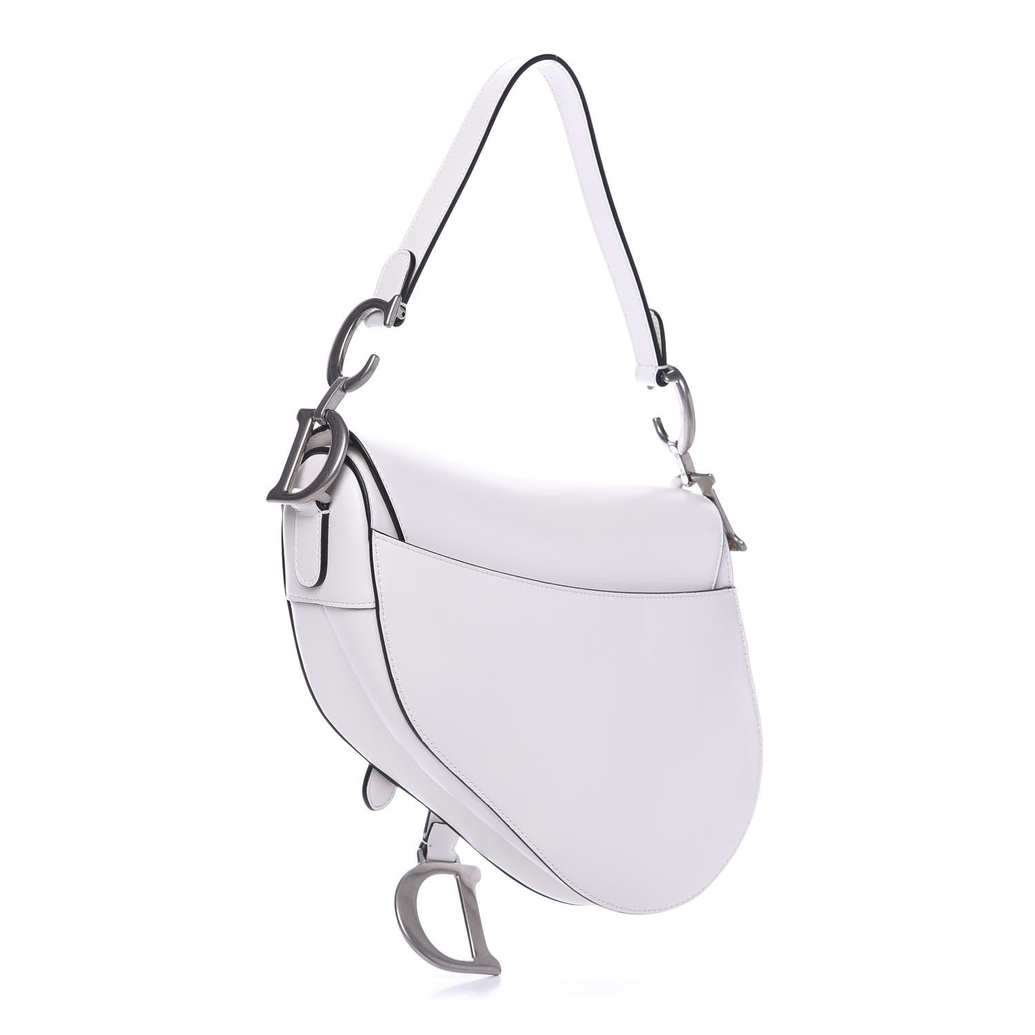 Christian Dior Calfskin Saddle Bag White 3 of 11