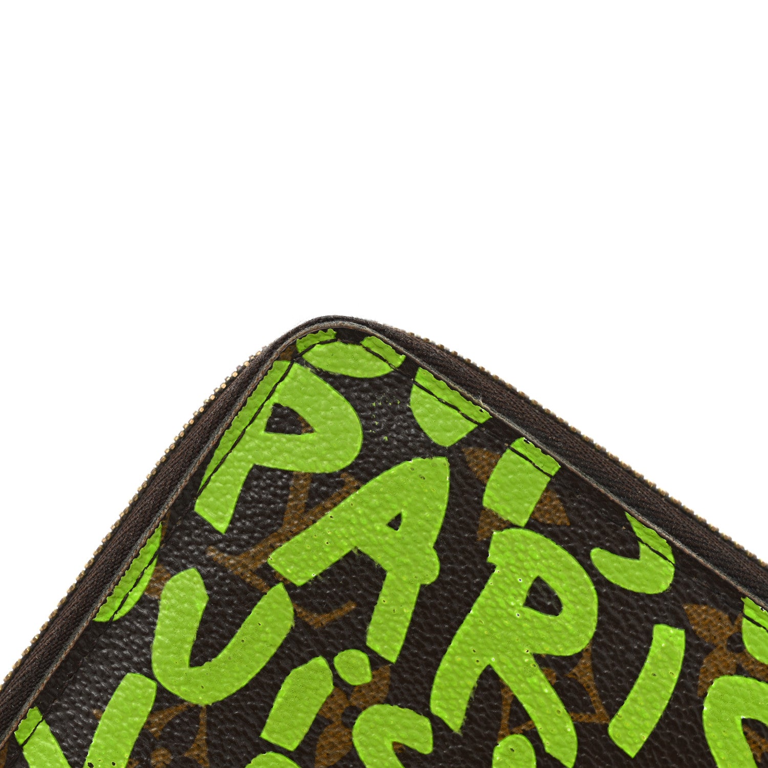 Louis Vuitton Monogram Graffiti Zippy Wallet Green 1197004