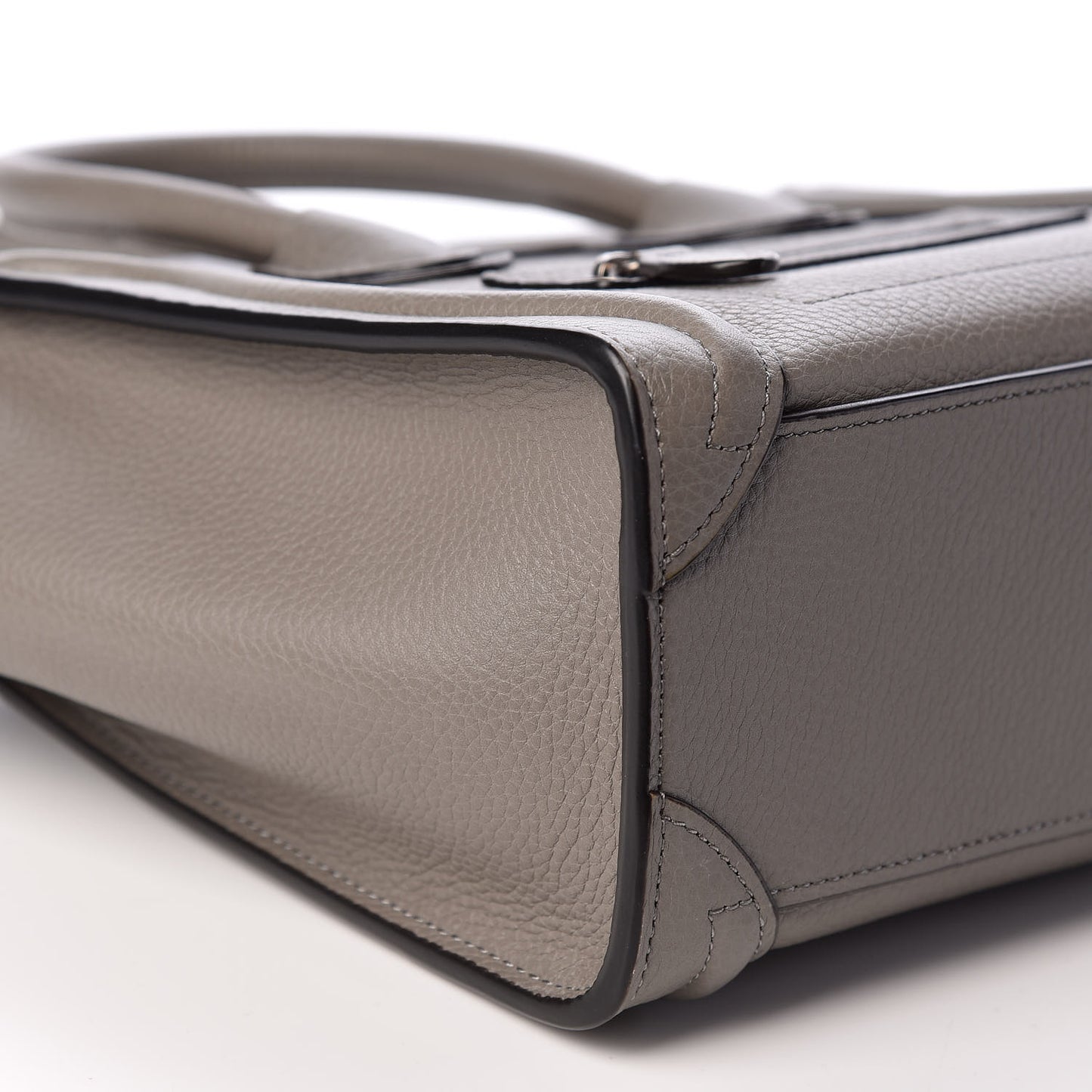 Drummed Calfskin Nano Luggage Grey